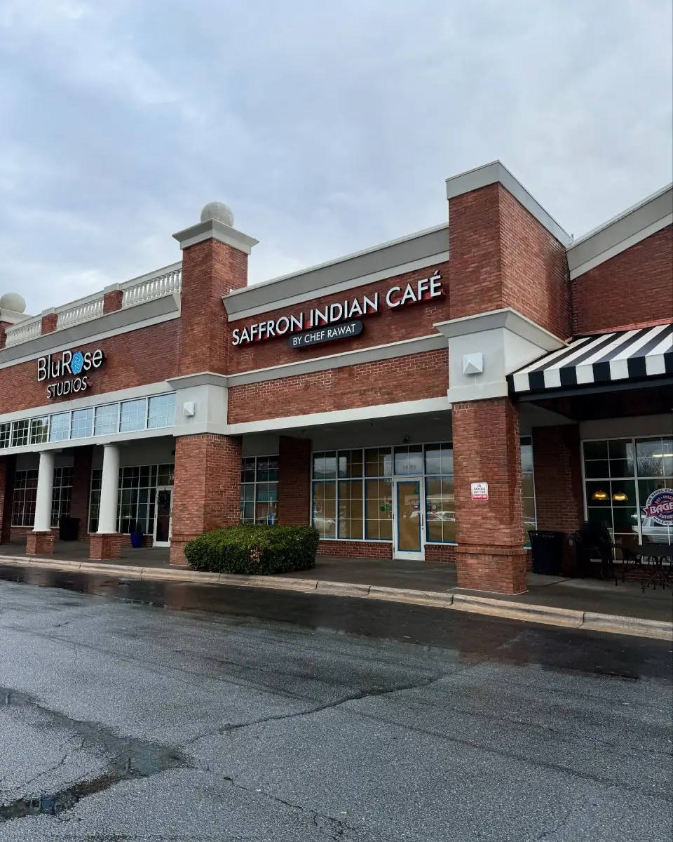 Saffron Indian Cafe by Chef Rawat storefront in Winston-Salem